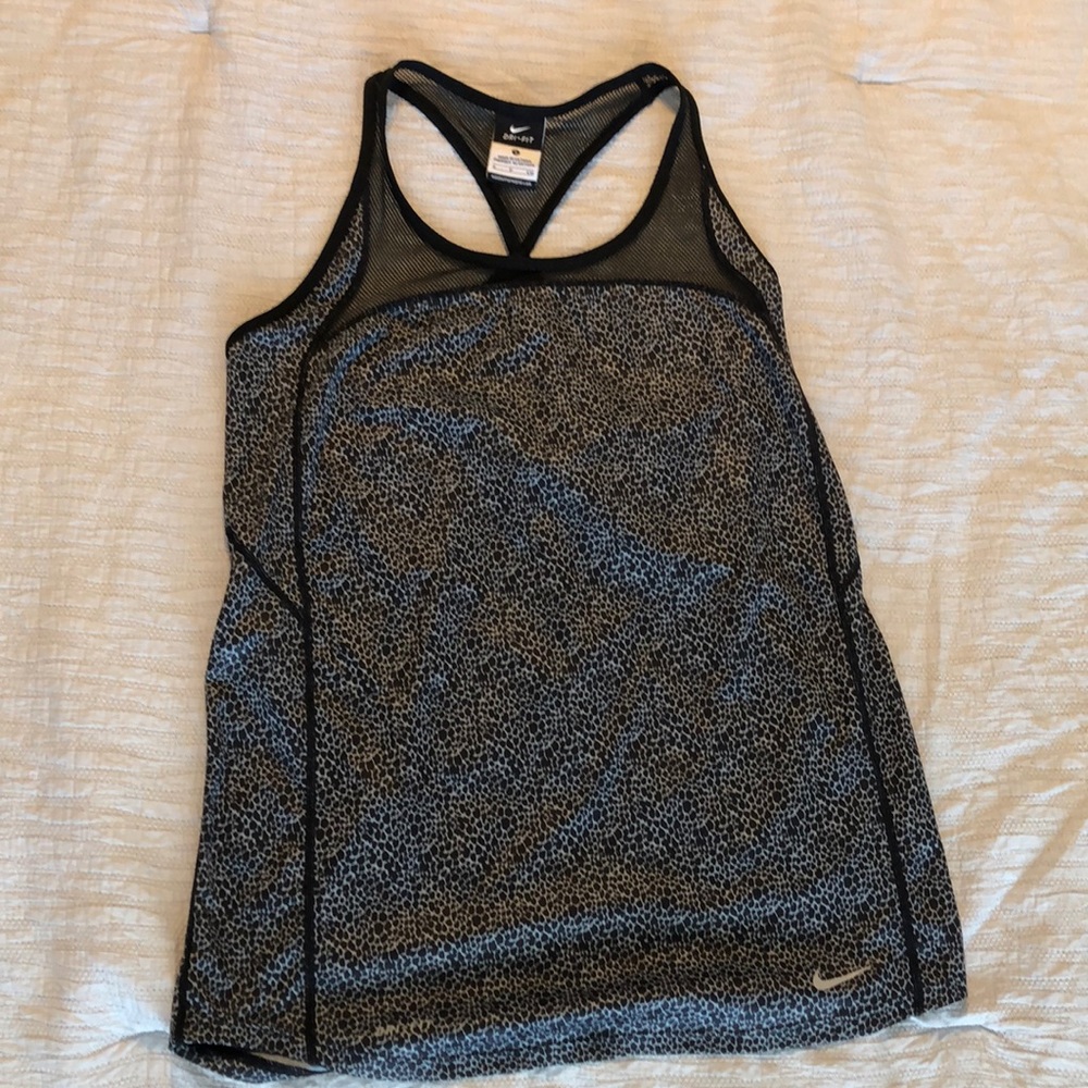 Black and grey Nike active tank top